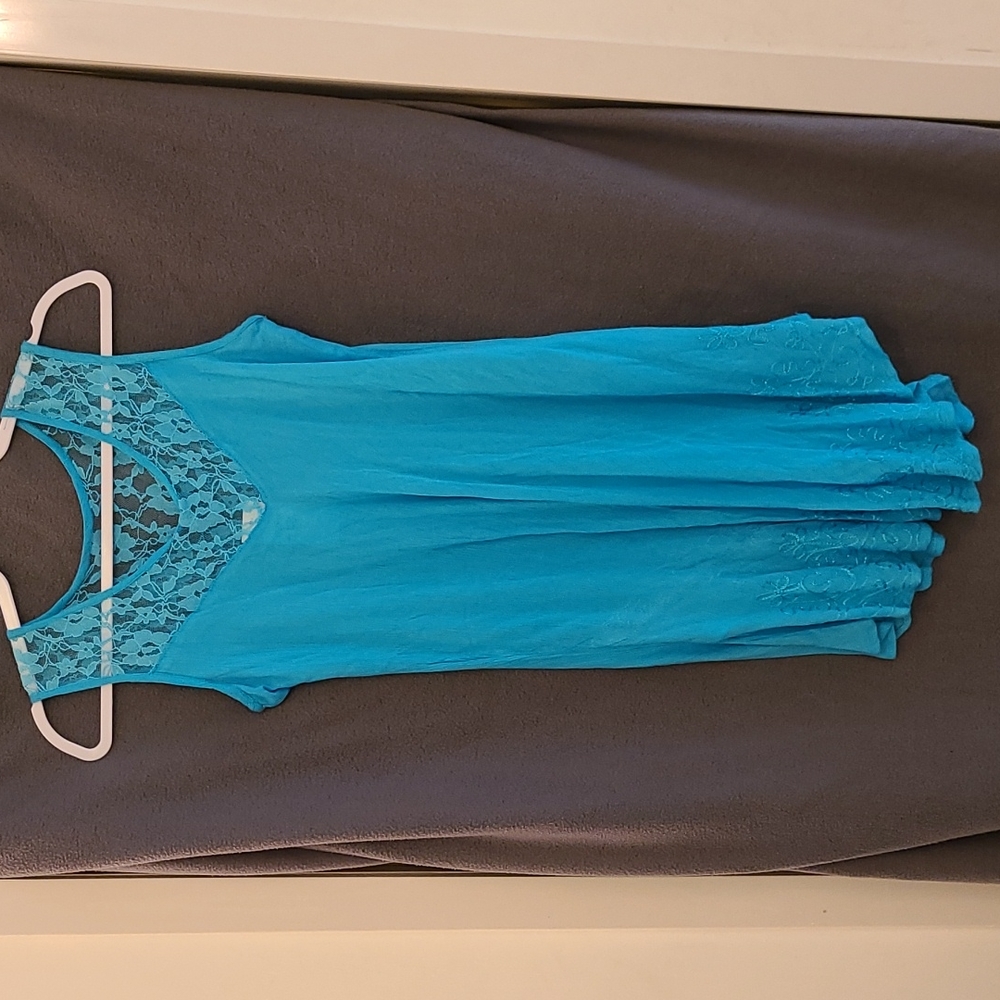 Blue Lace Tank Top